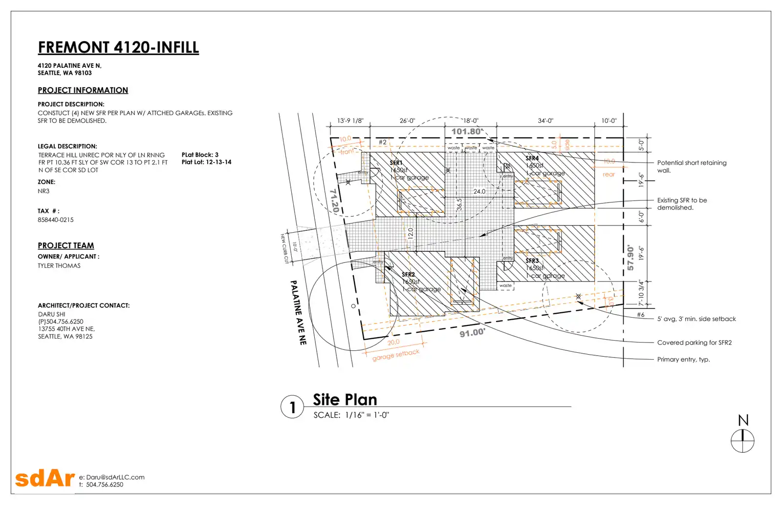 Site plan for 4120 Palatine Ave N