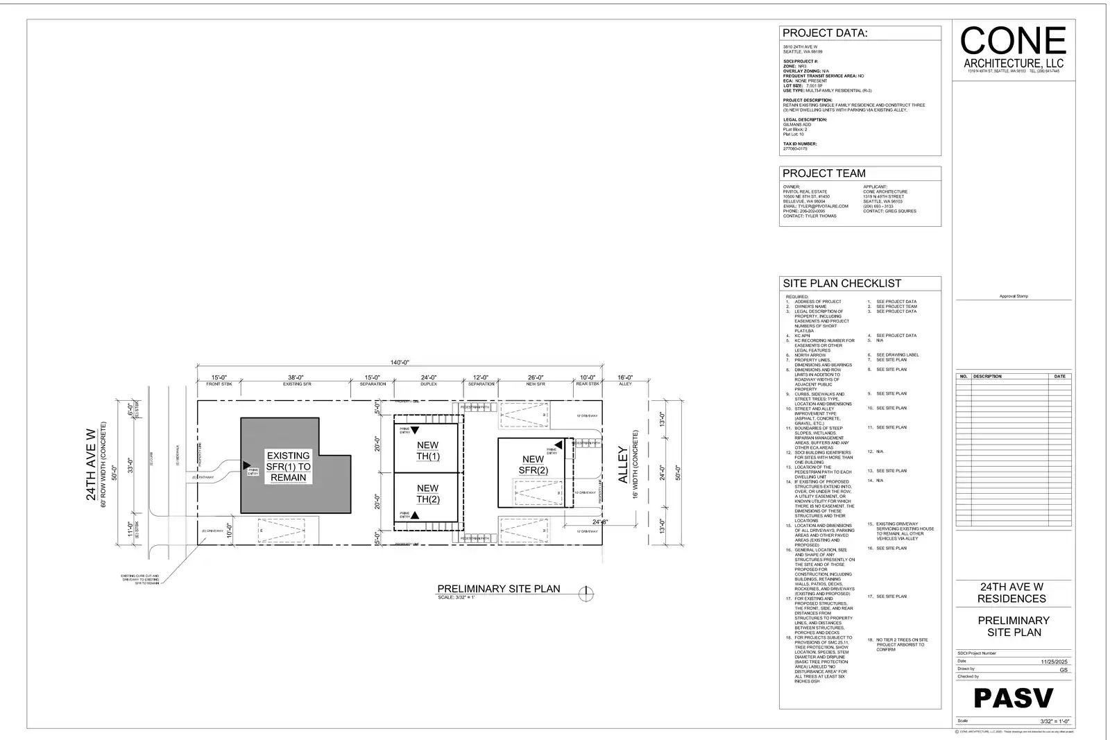 Site plan for 3814 24th Ave W