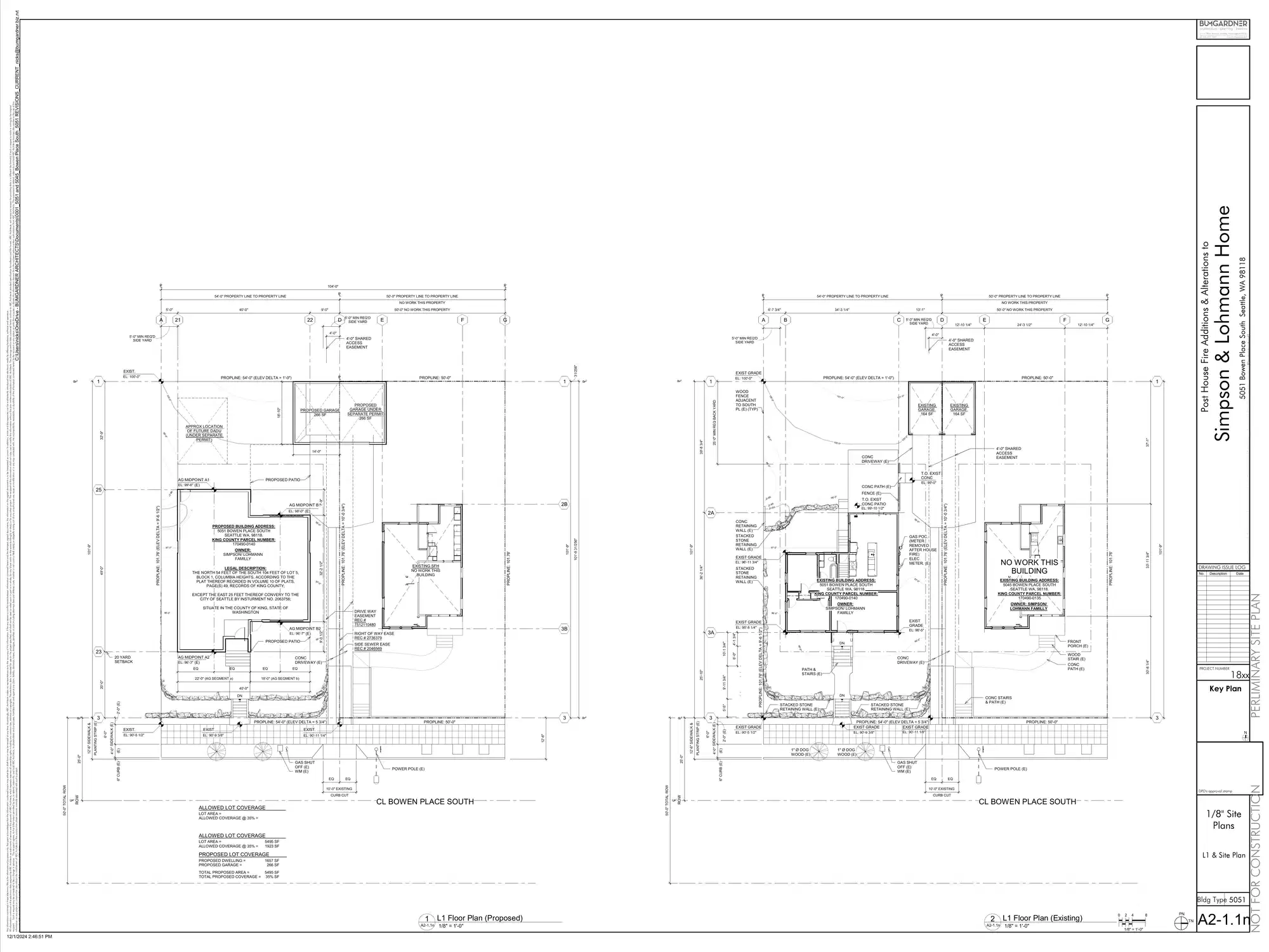 Site plan for 5051 Bowen Pl S