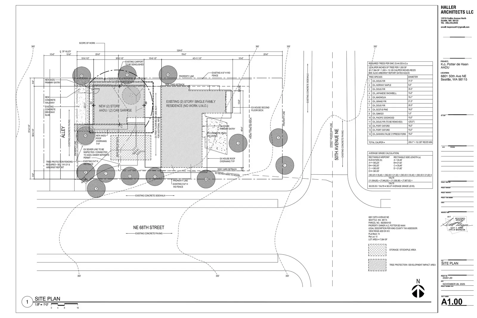 Site plan for 6801 50th Ave NE