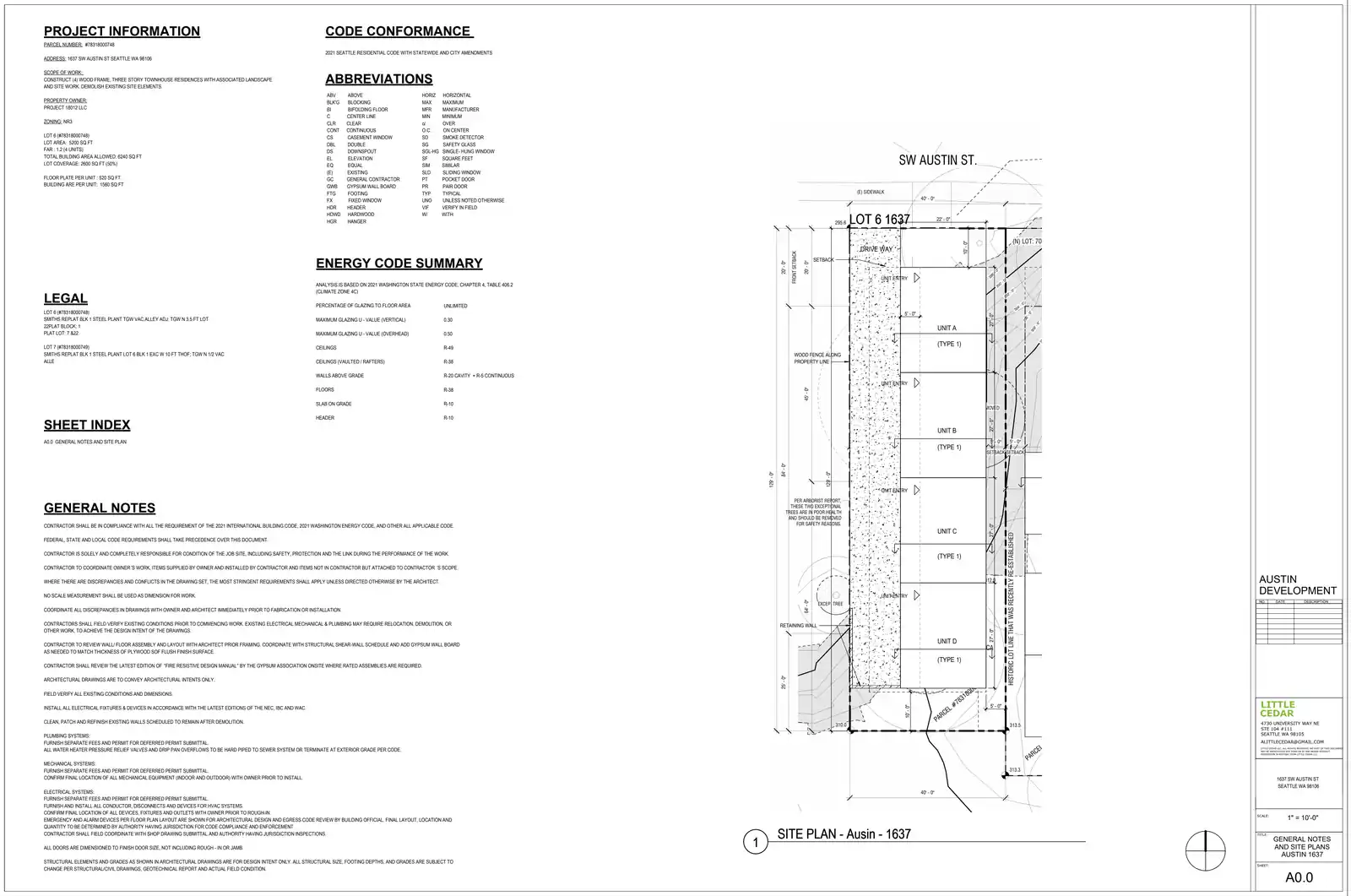 Site plan for 1637 SW Austin St