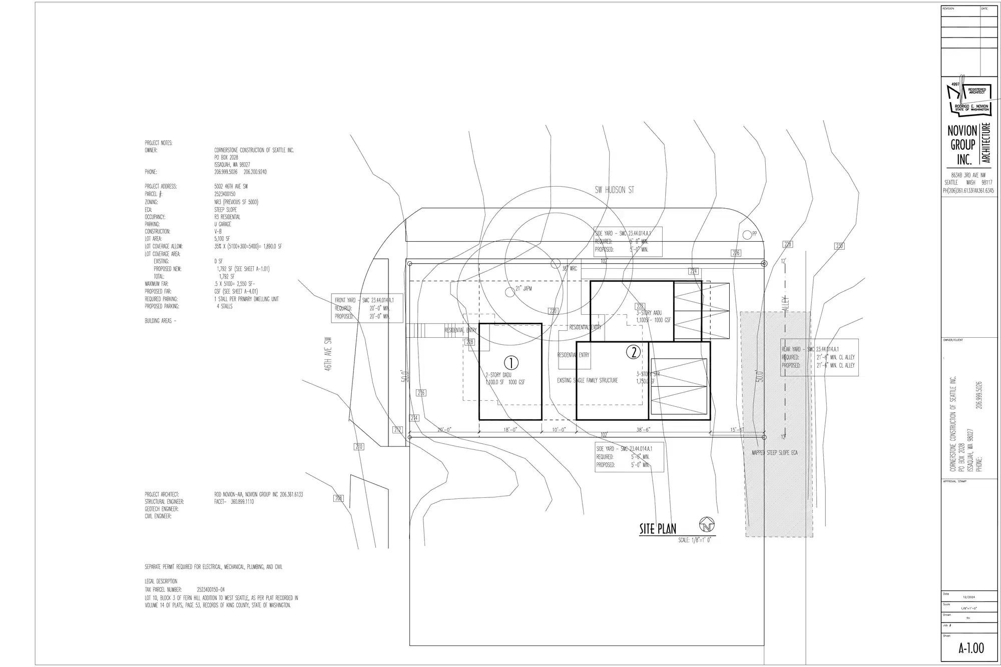Site plan for 5002 46th Ave SW