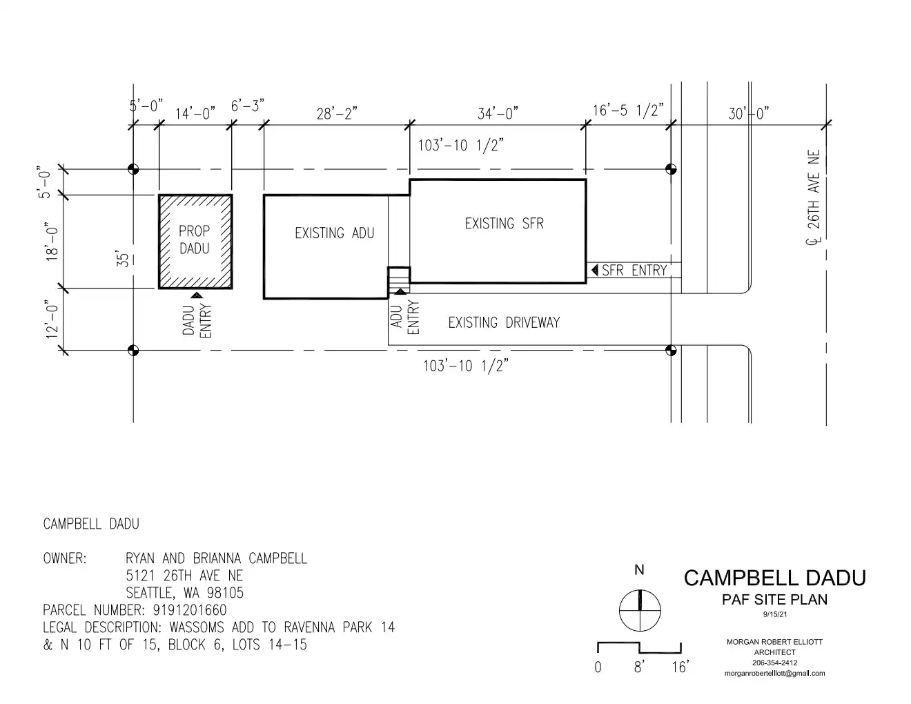 Site plan for 5121 26th Ave NE