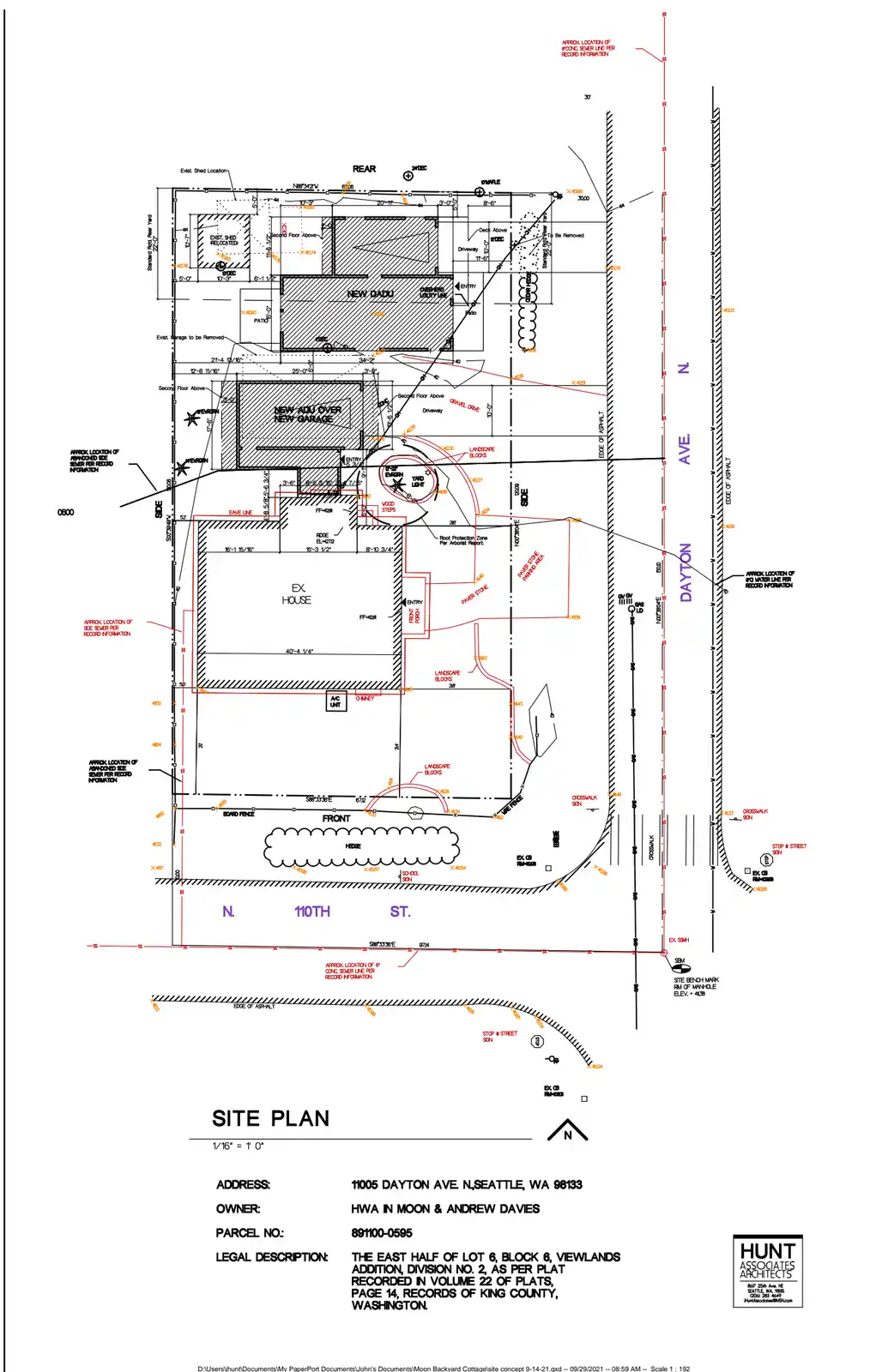 Site plan for 11005 Dayton Ave N