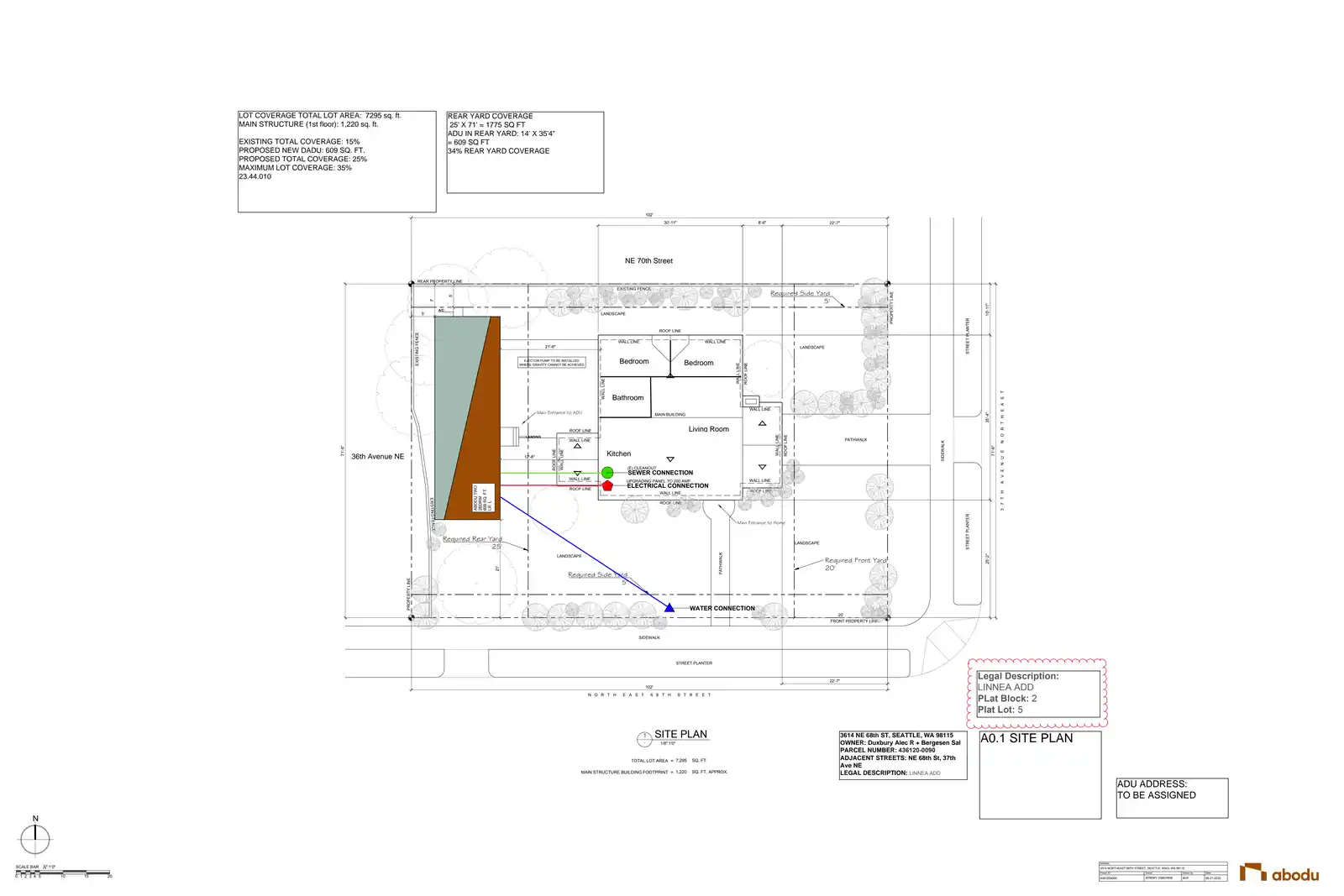Site plan for 3610 NE 68th St