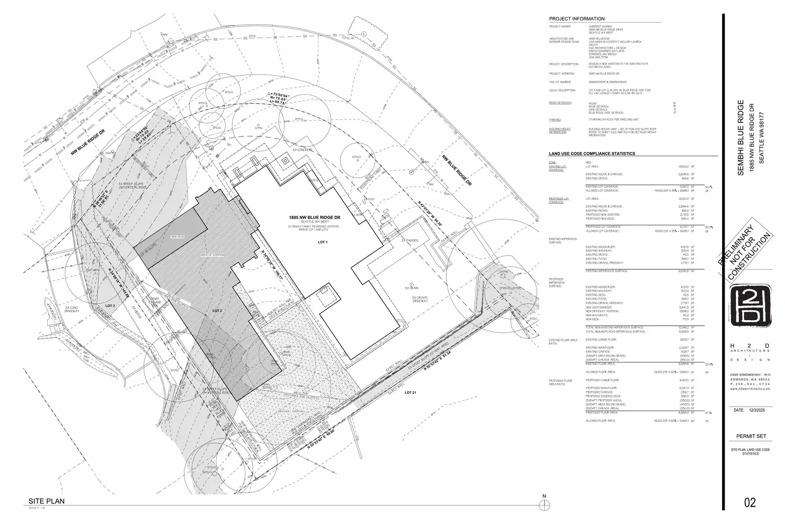 Site plan for 1885 NW Blue Ridge Dr