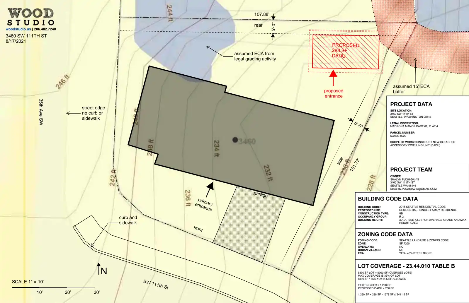 Site plan for 3460 SW 111th St