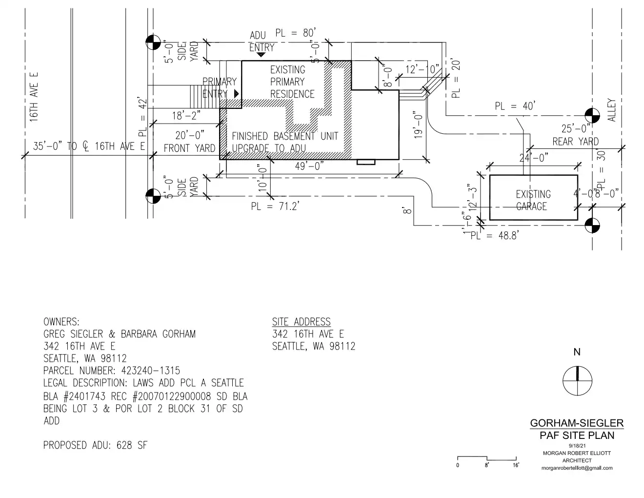 Site plan for 342 16th Ave E