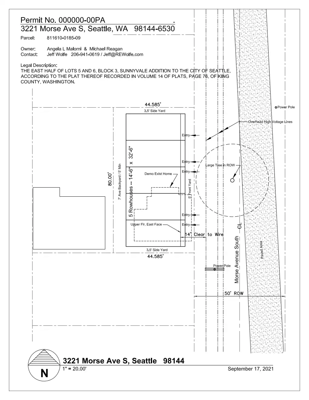 Site plan for 3221 Morse Ave S
