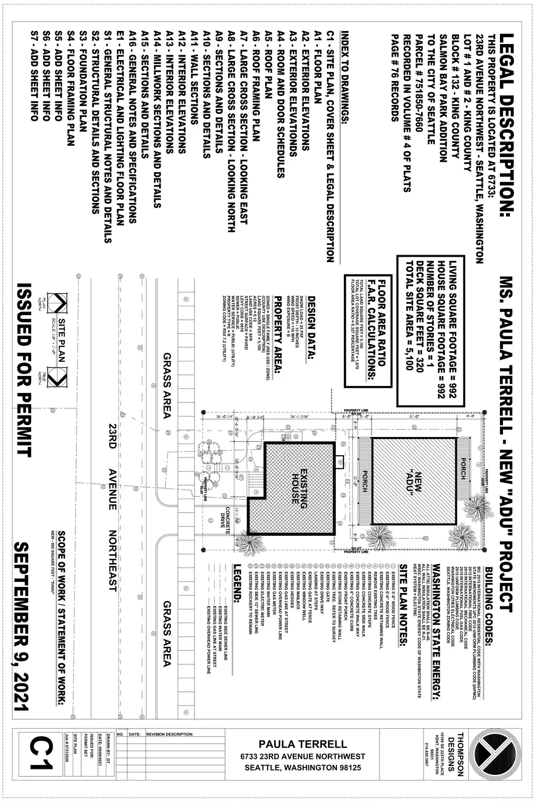 Site plan for 6733 23rd Ave NW