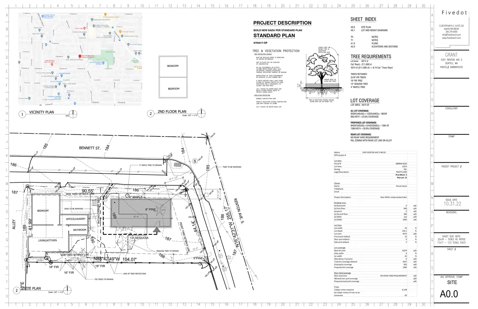 Site plan for 5301 Renton Ave S