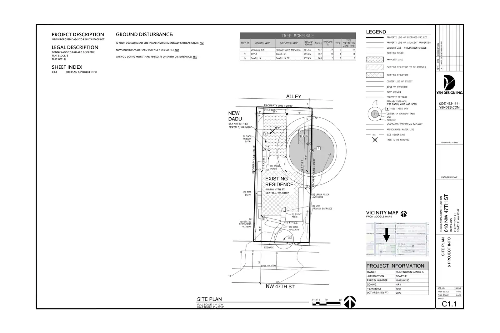 Site plan for 616 NW 47th St