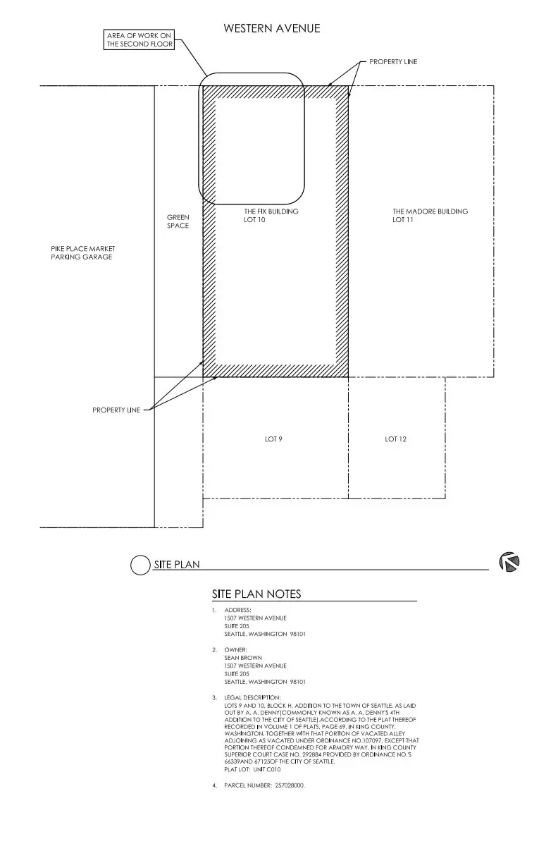 Site plan for 1507 Western Ave