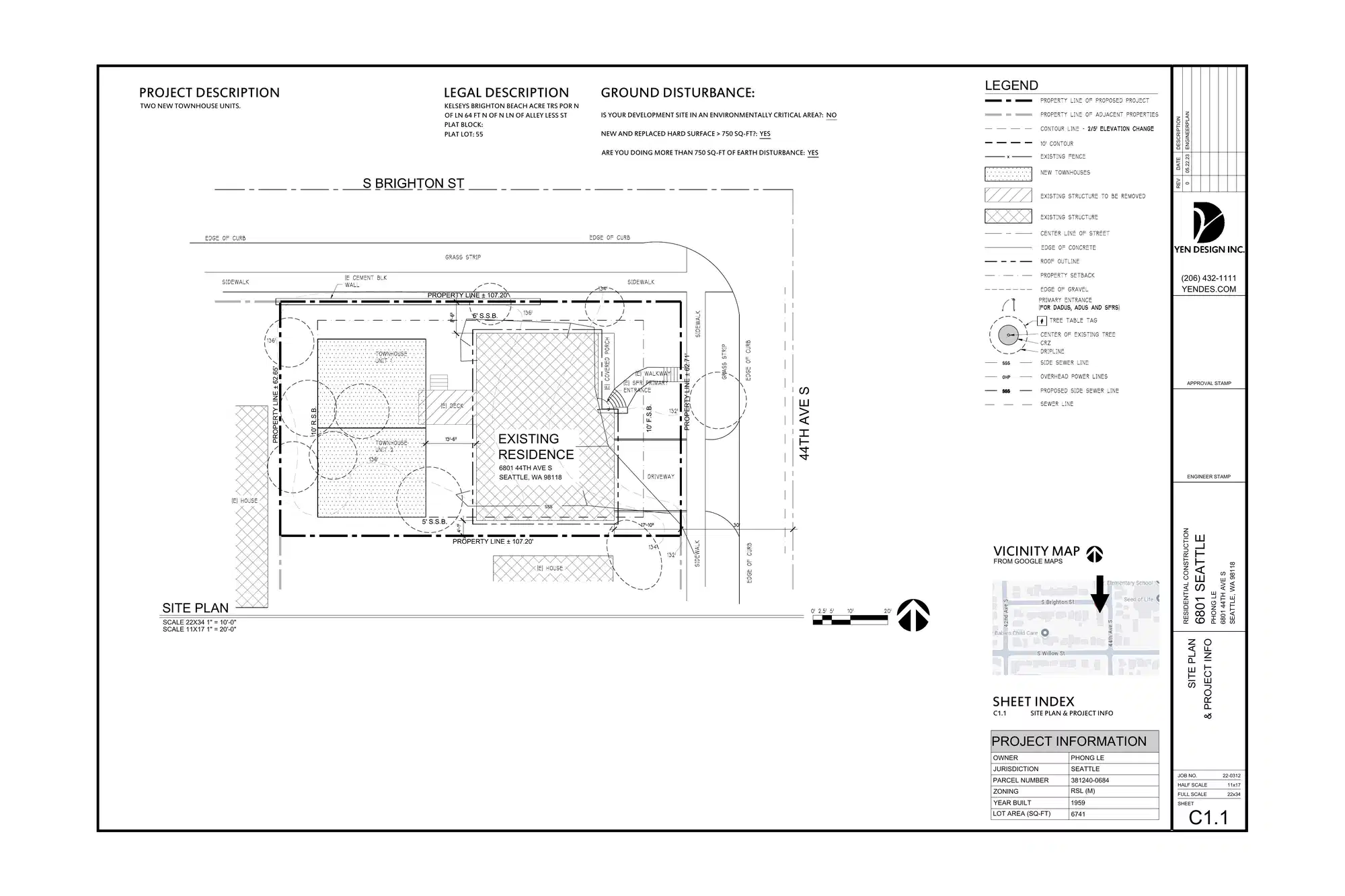 Site plan for 6801 44th Ave S