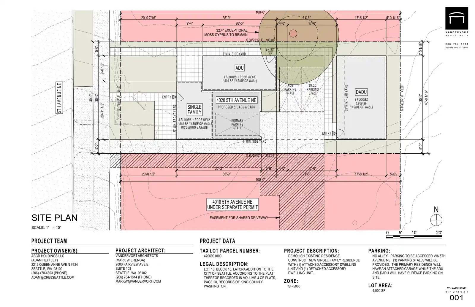 Site plan for 4020 5th Ave NE