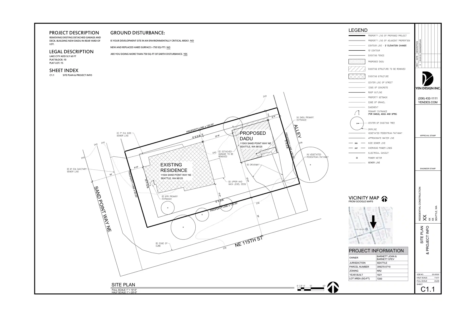 Site plan for 4210 NE 115th St