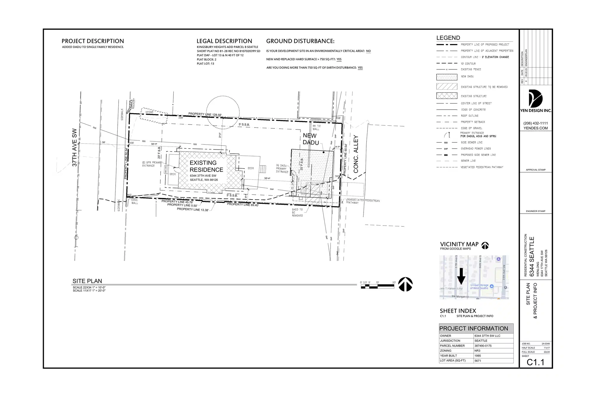 Site plan for 6346 37th Ave SW