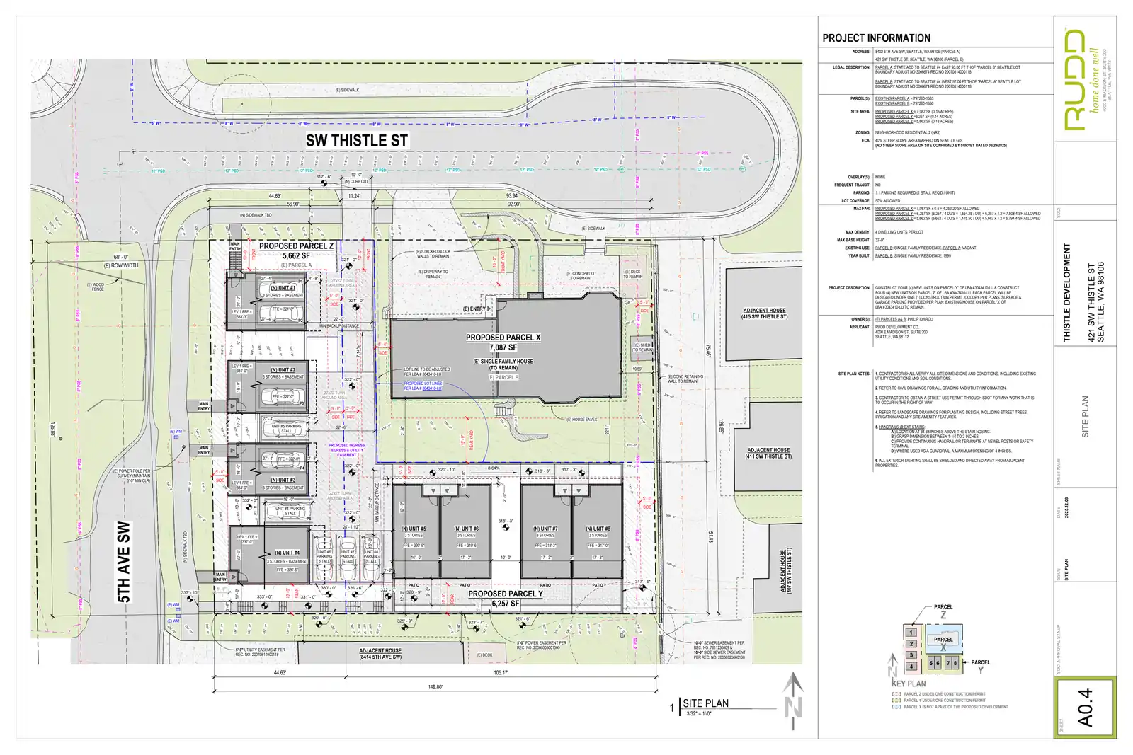 Site plan for 8402 5th Ave SW