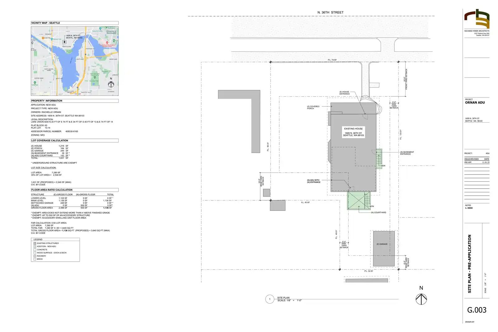 Site plan for 1609 N 36th St