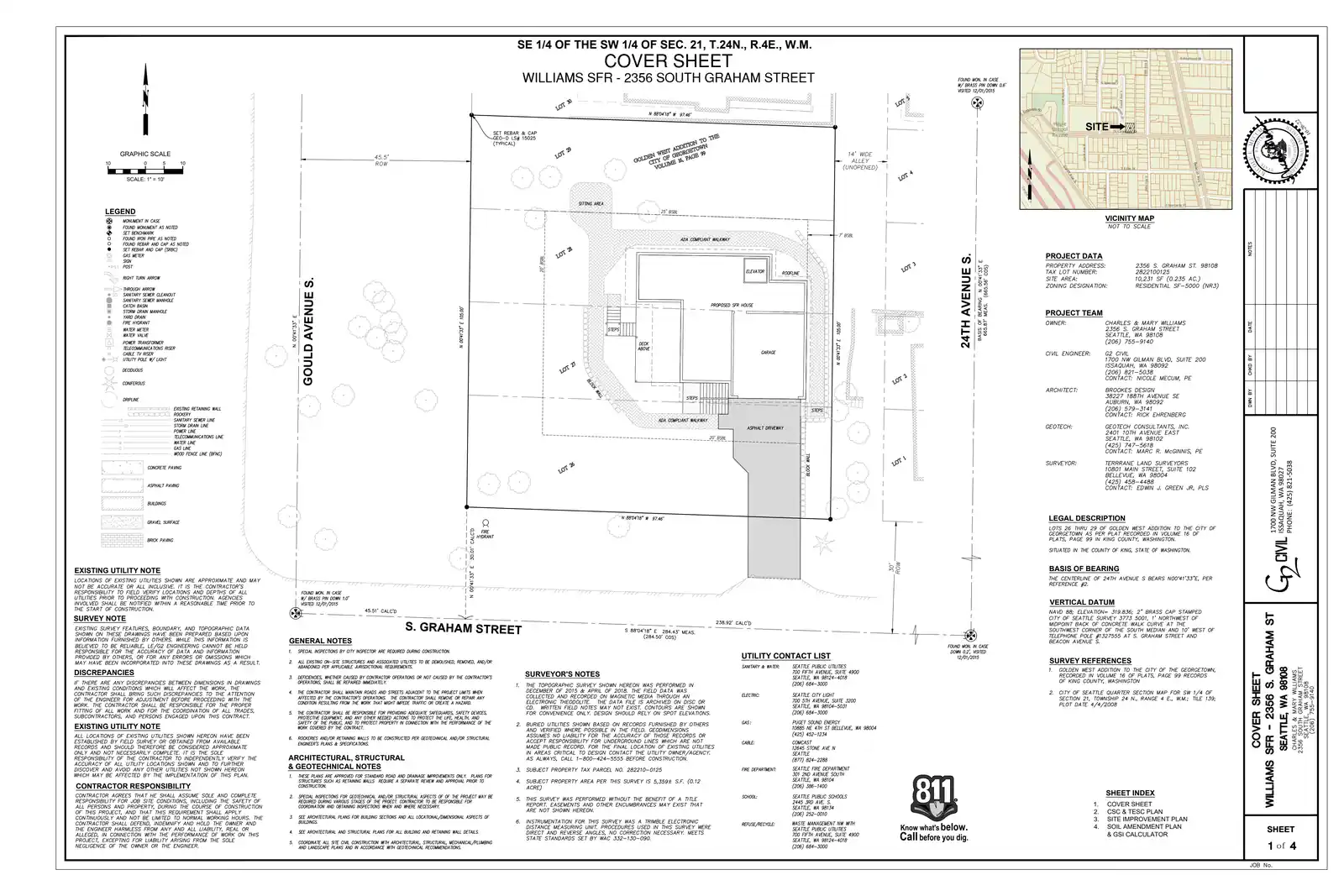 Site plan for 2356 S Graham St