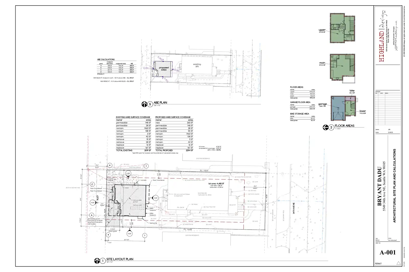 Site plan for 5549 B 34th Ave NE