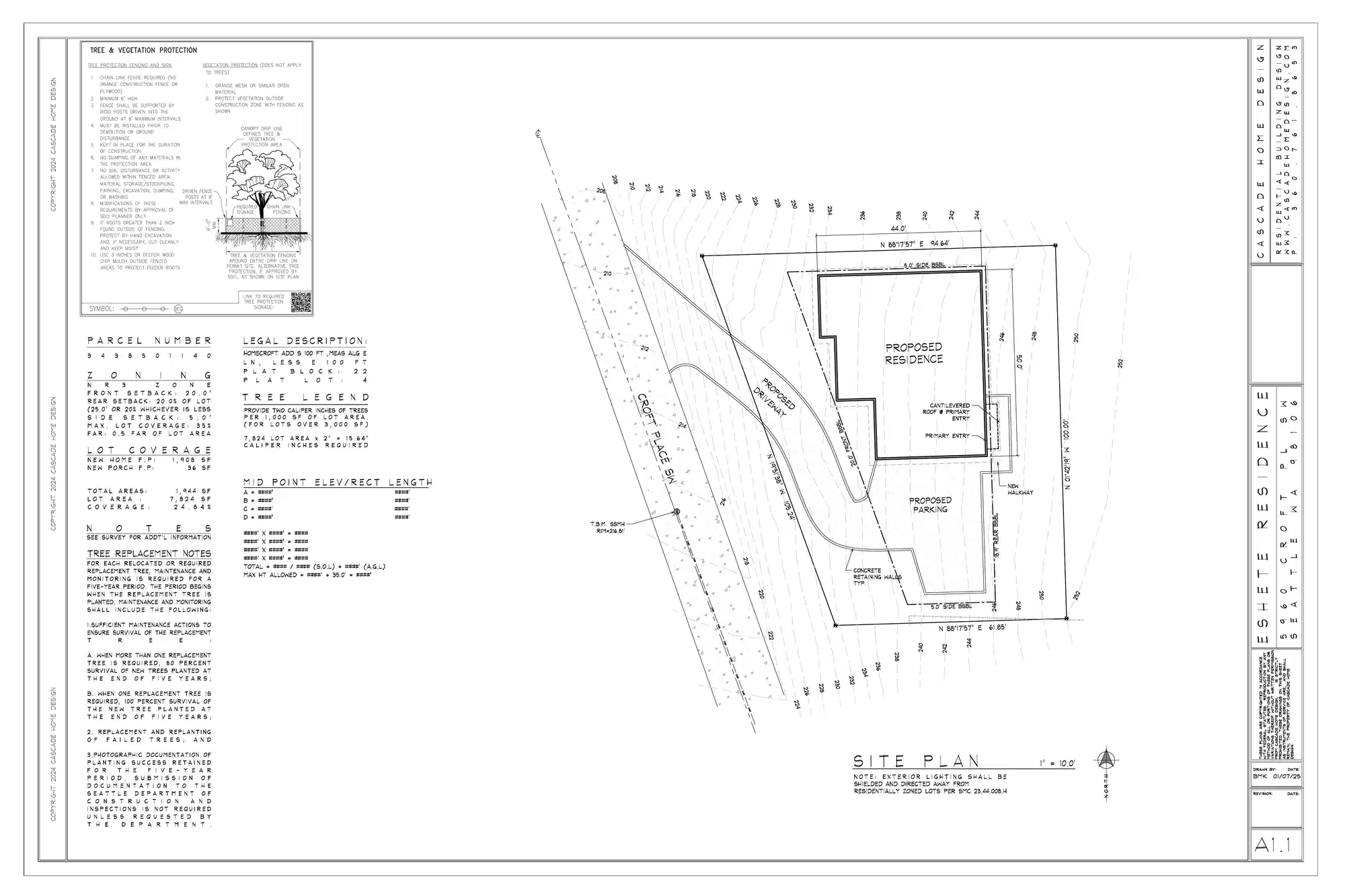 Site plan for 5960 Croft Pl SW