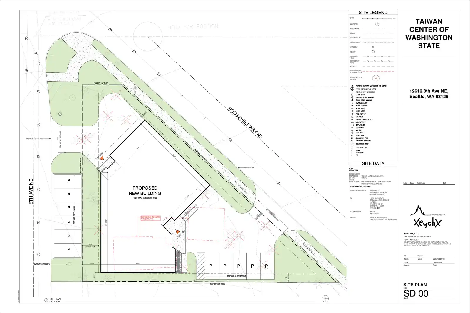 Site plan for 12612 8th Ave NE