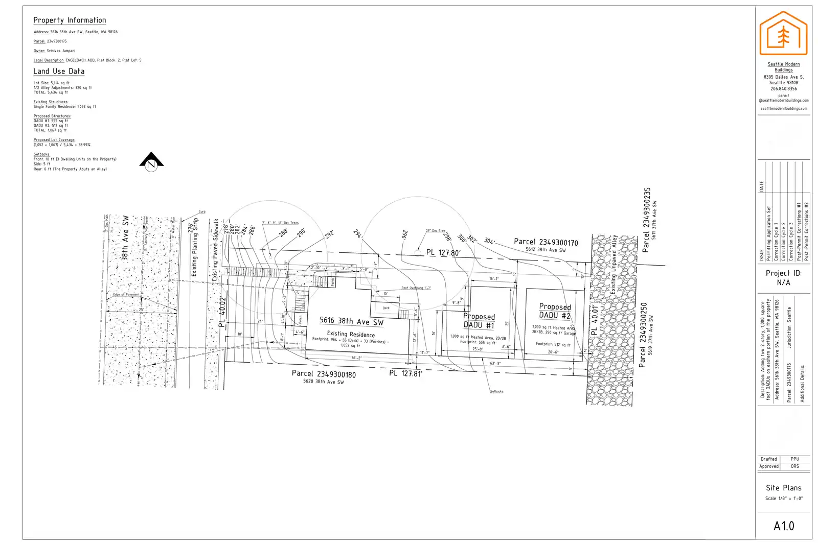 Site plan for 5616 38th Ave SW