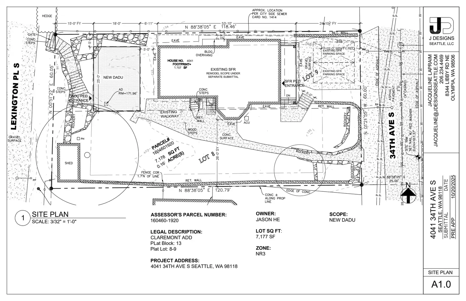 Site plan for 4041 34th Ave S