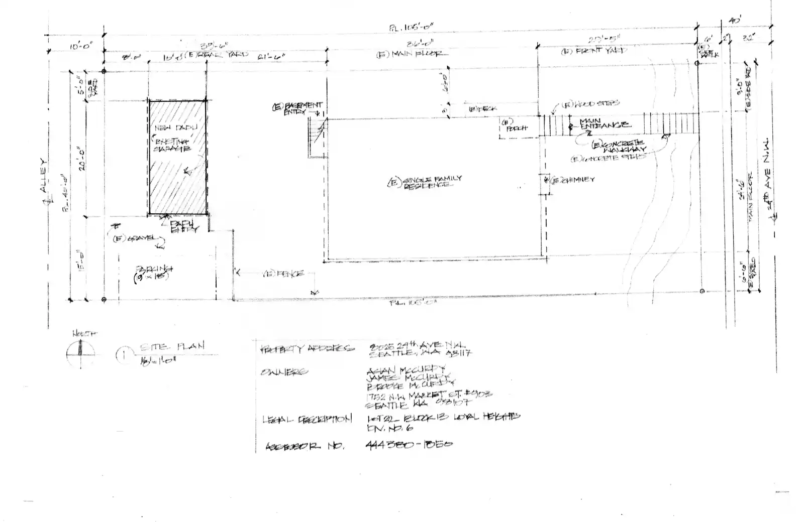 Site plan for 8025 24th Ave NW
