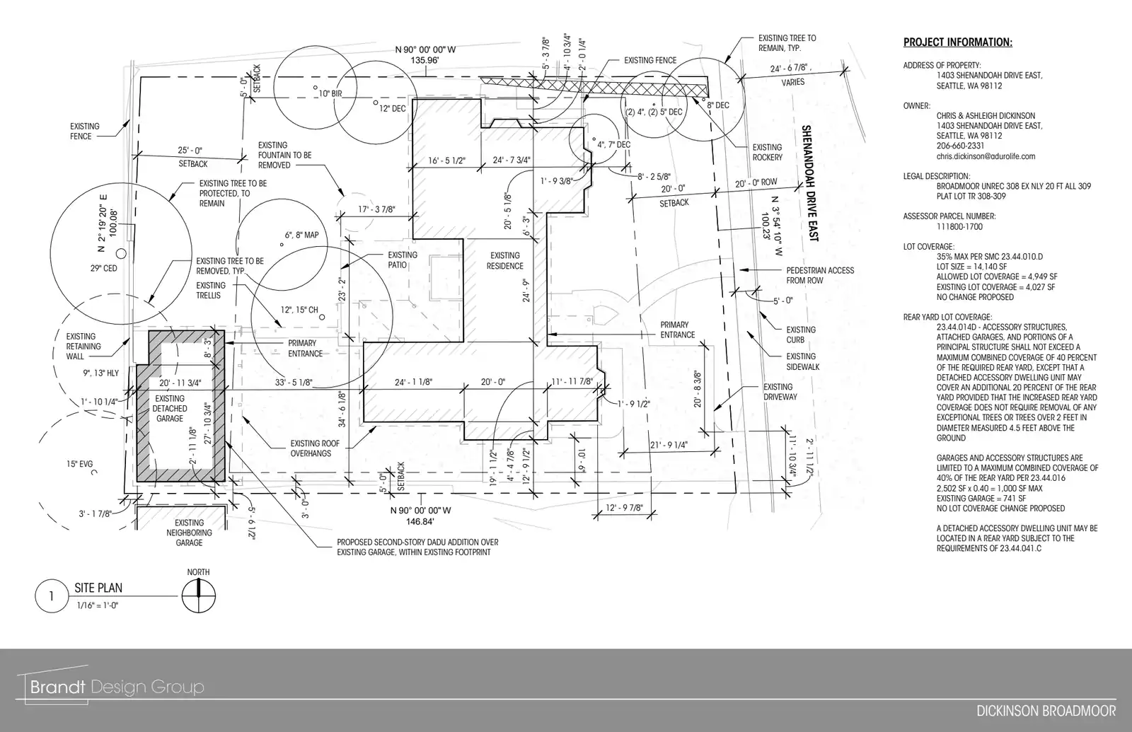 Site plan for 1403 Shenandoah Dr E