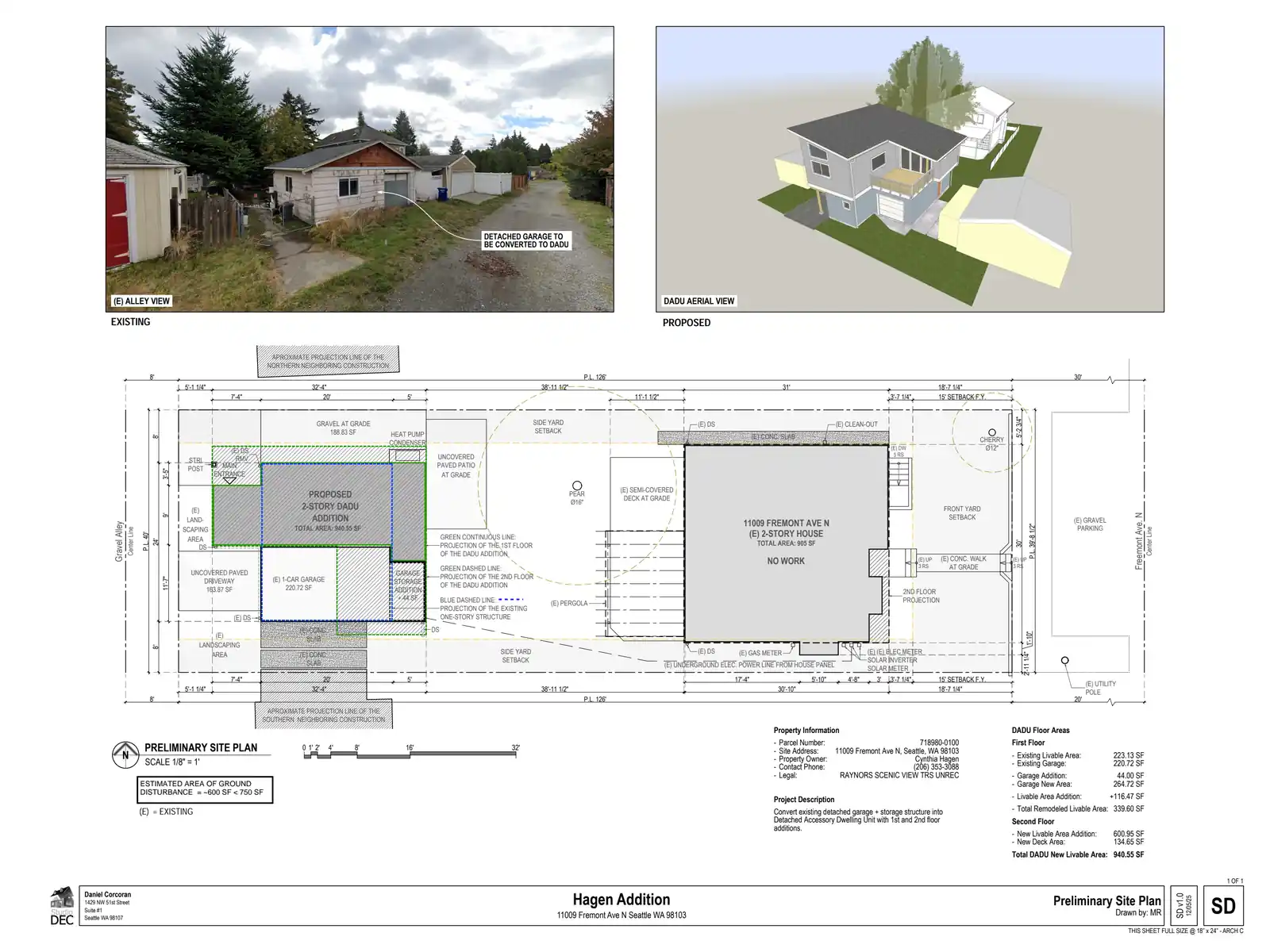 Site plan for 11011 Fremont Ave N