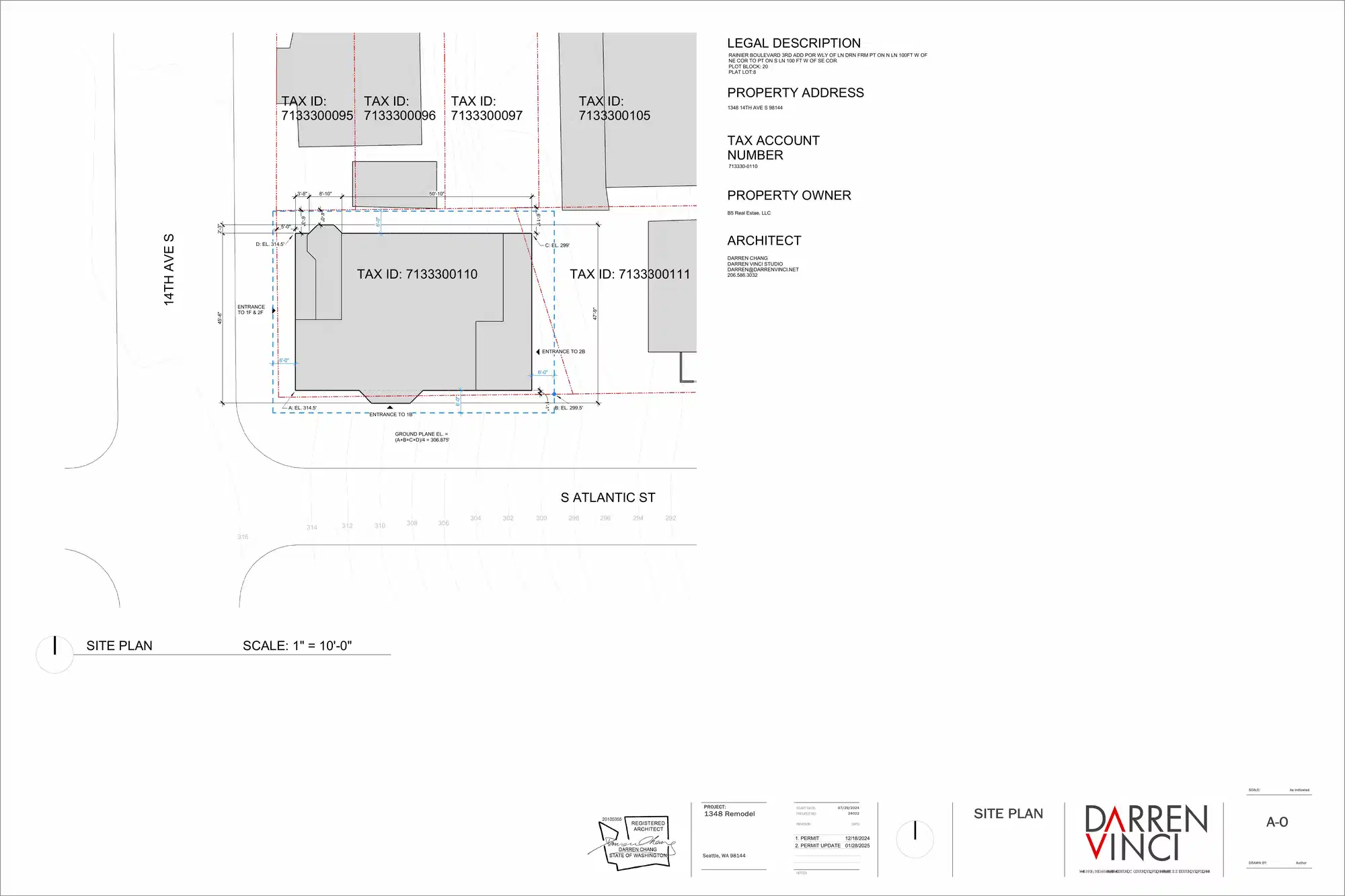 Site plan for 1348 14th Ave S