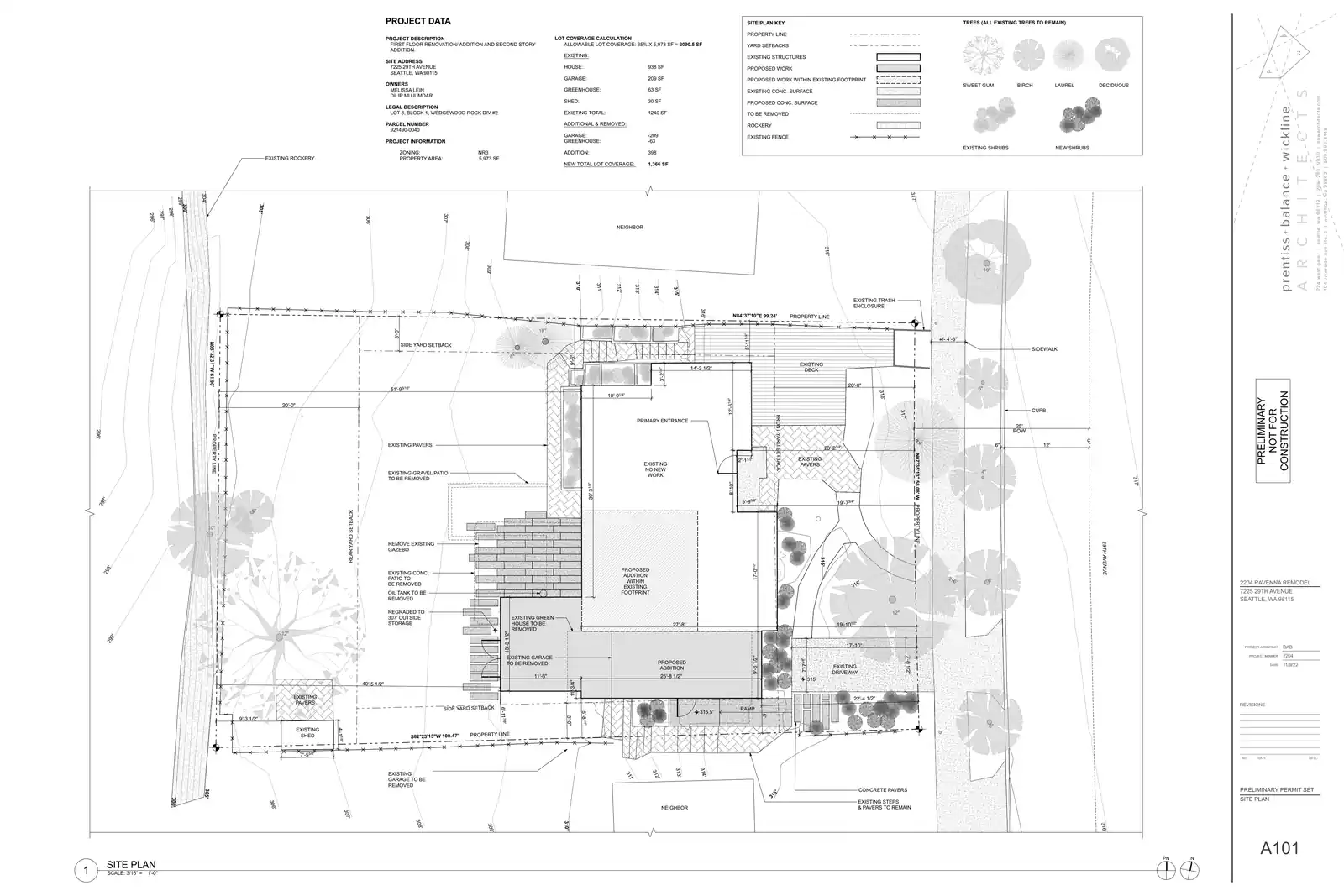 Site plan for 7225 29th Ave NE