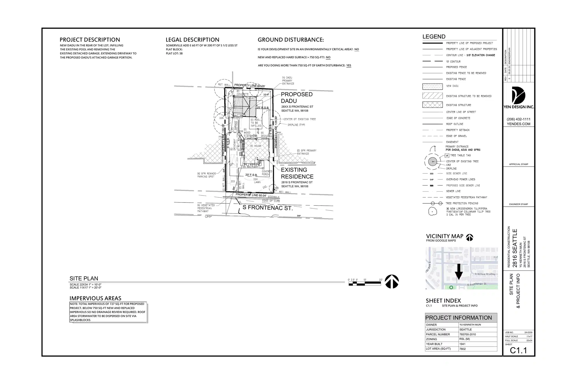 Site plan for 2814 S Frontenac St