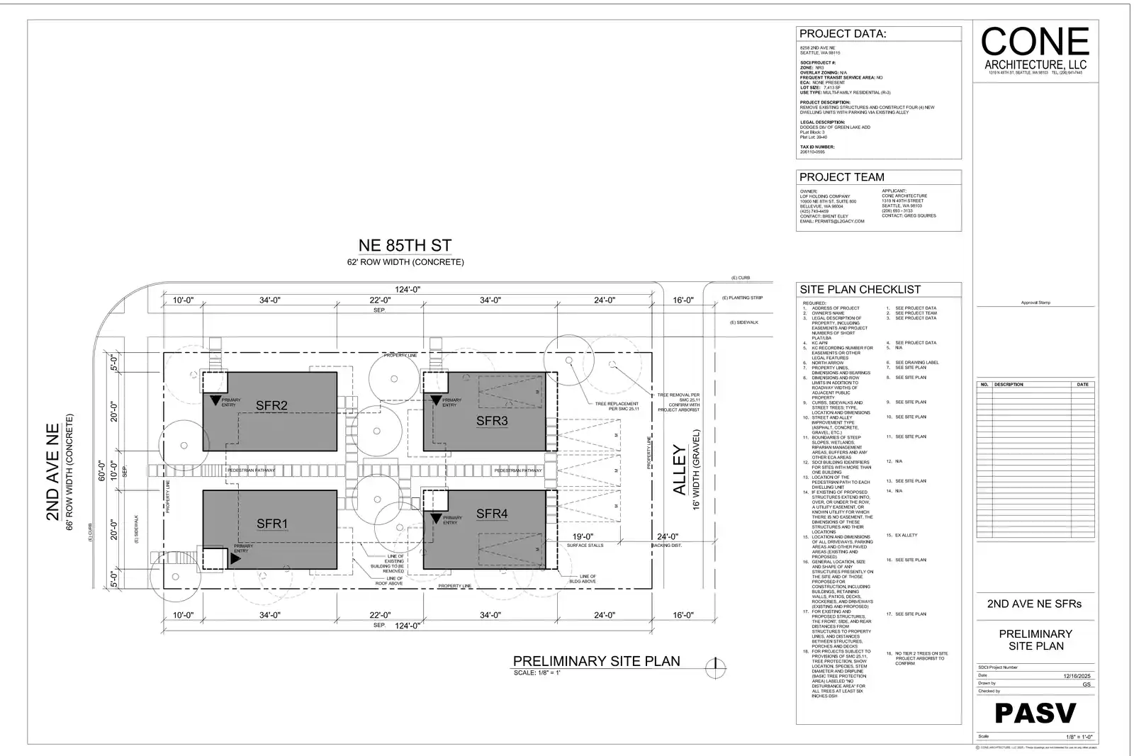 Site plan for 8258 2nd Ave NE
