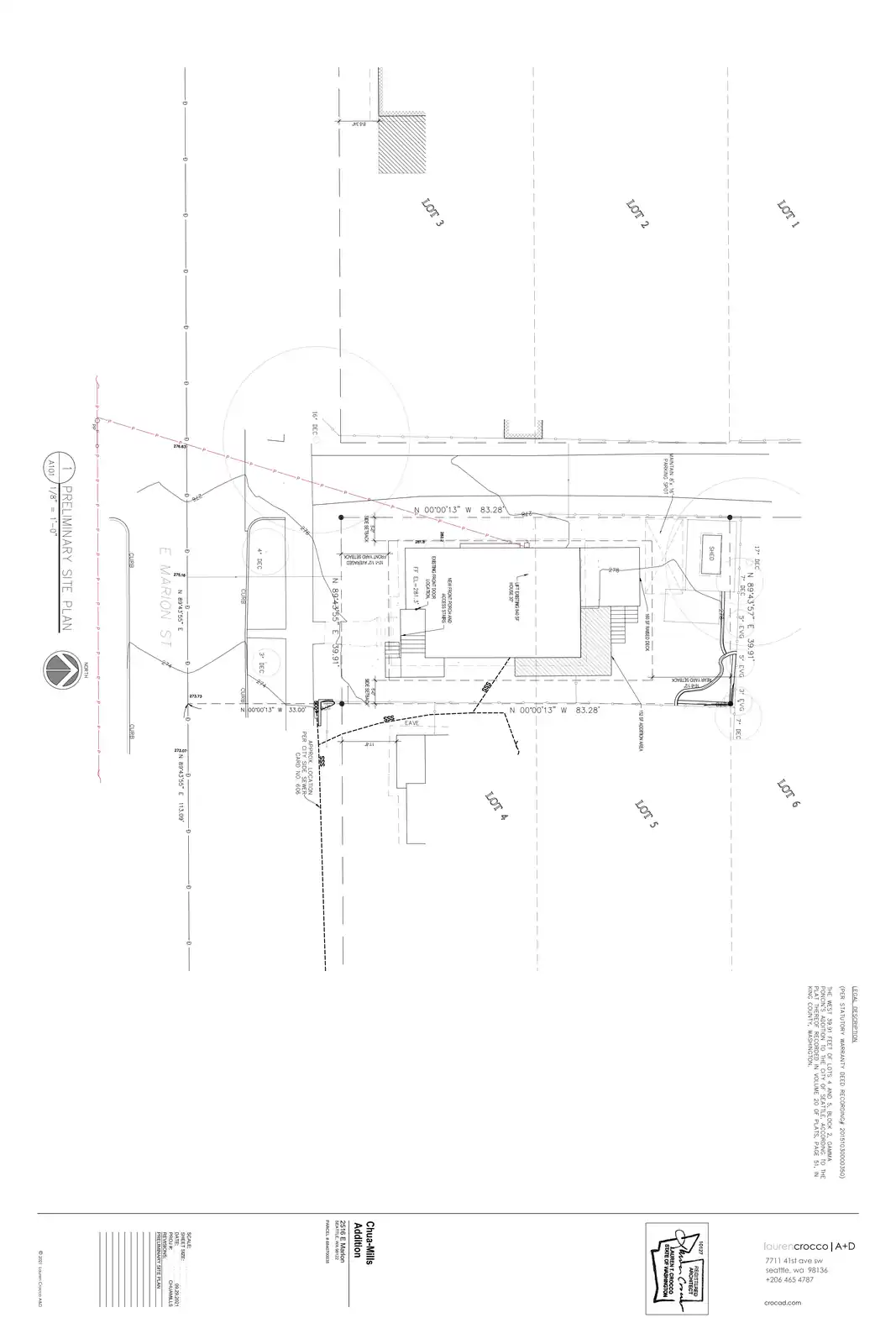 Site plan for 2516 E Marion St