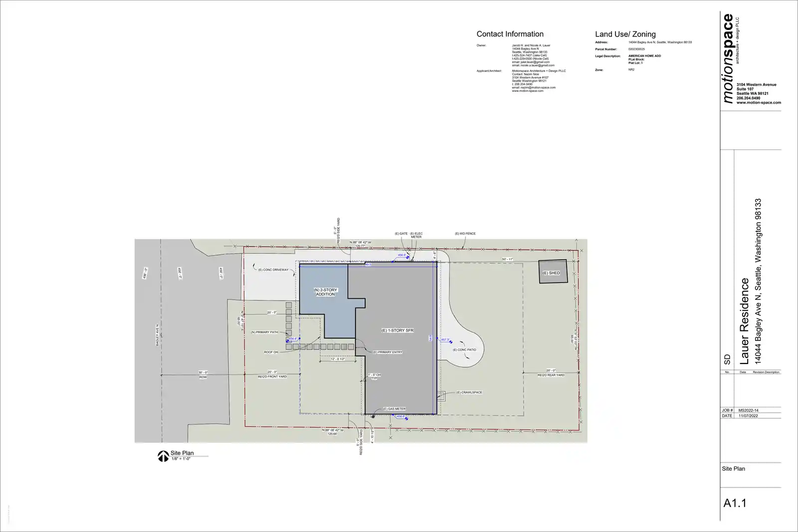 Site plan for 14044 Bagley Ave N