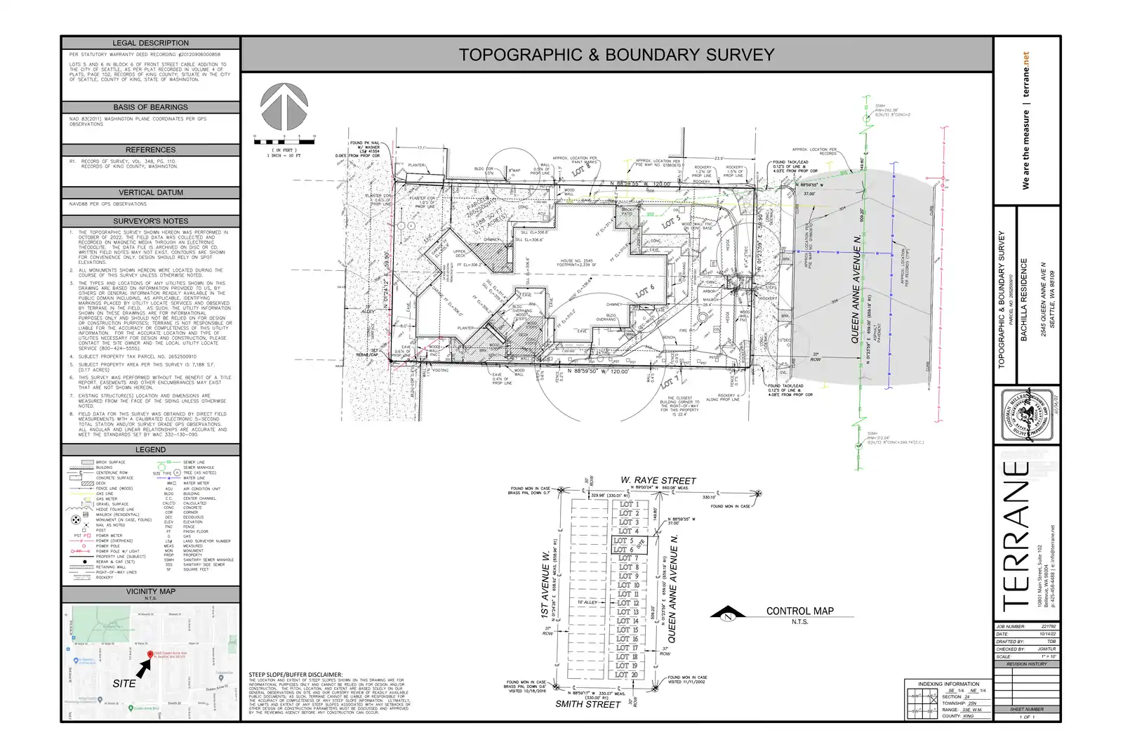 Site plan for 2545 Queen Anne Ave N