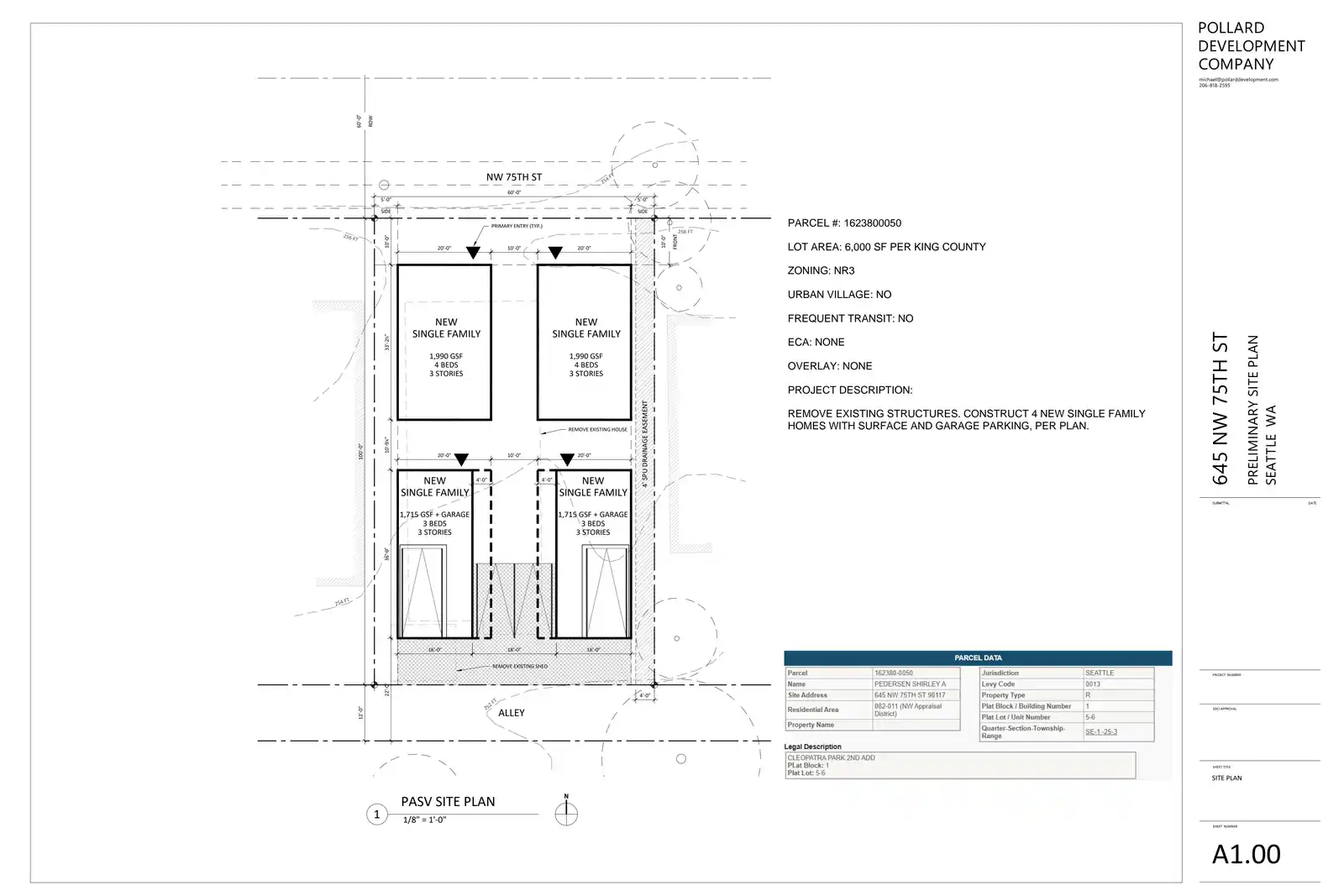 Site plan for 645 NW 75th St
