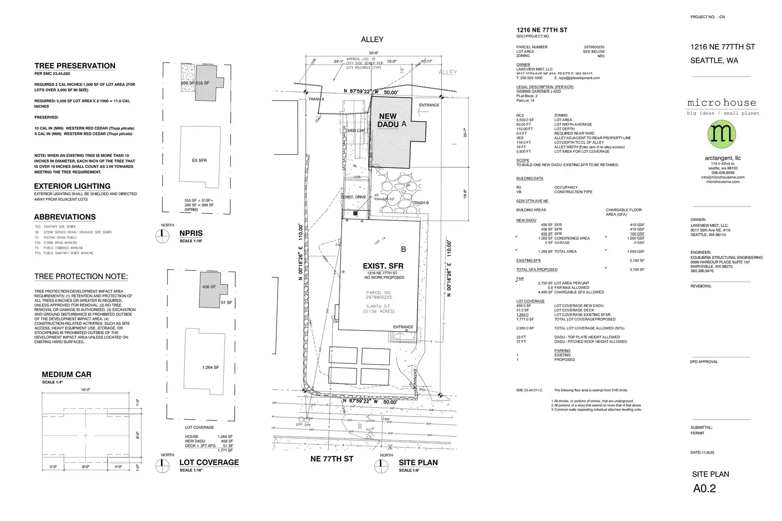 Site plan for 1216 NE 77th St