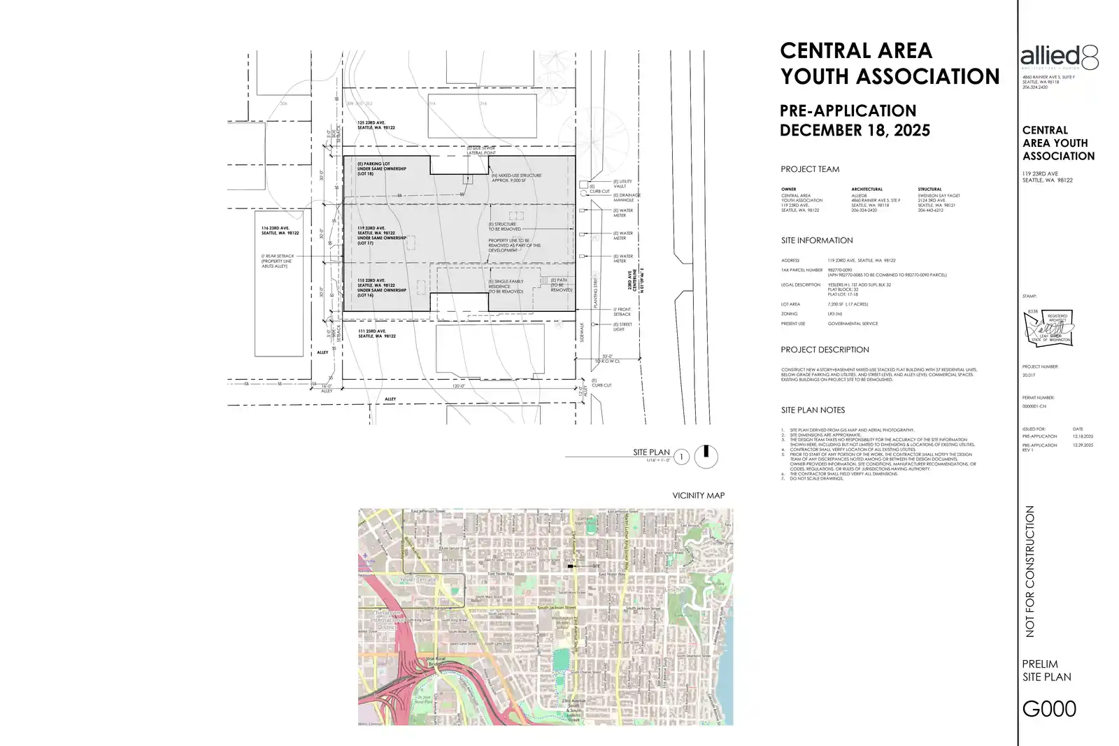 Site plan for 119 23rd Ave