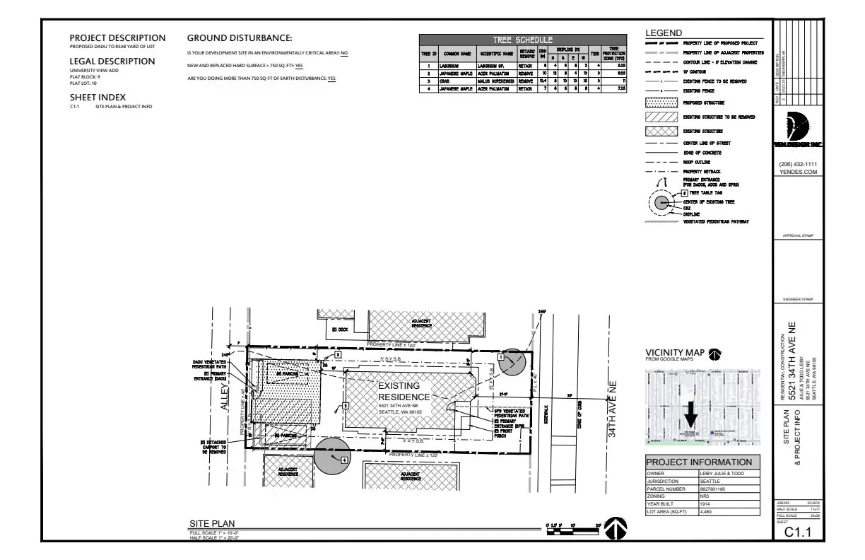 Site plan for 5521 34th Ave NE