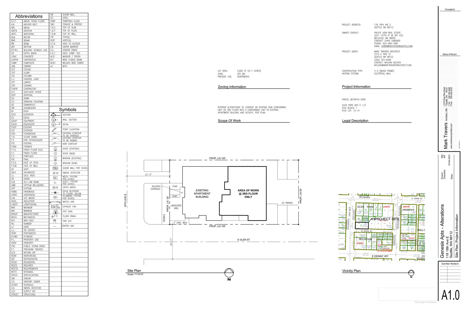 Site plan for 118 18th Ave E