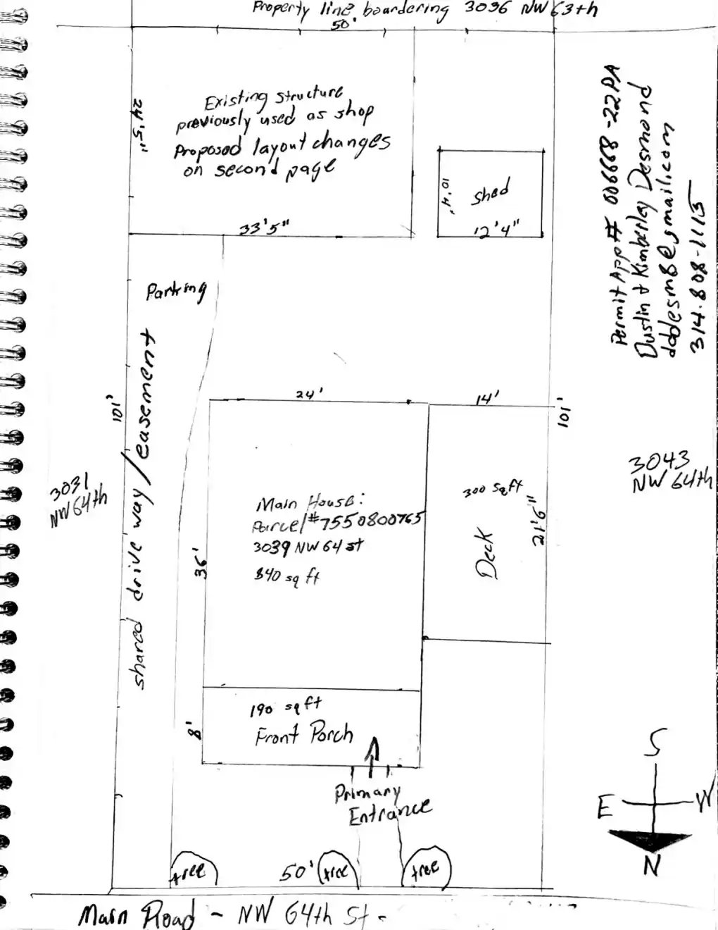 Site plan for 3039 NW 64th St