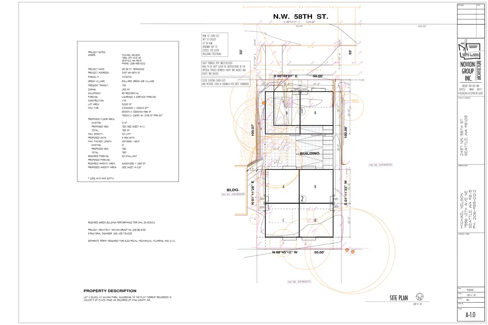 Site plan for 2437 NW 58th St
