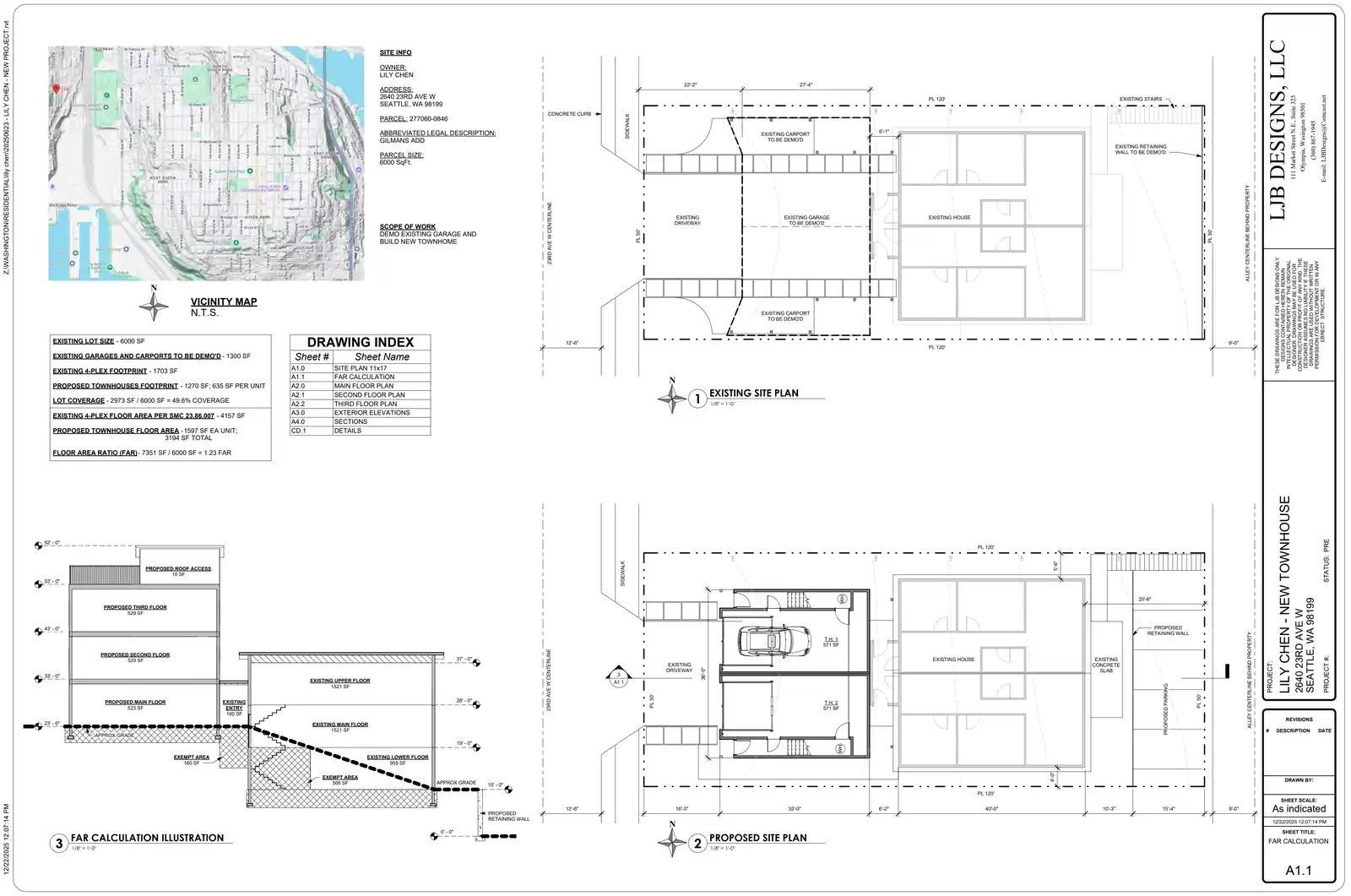 Site plan for 2640 23rd Ave W