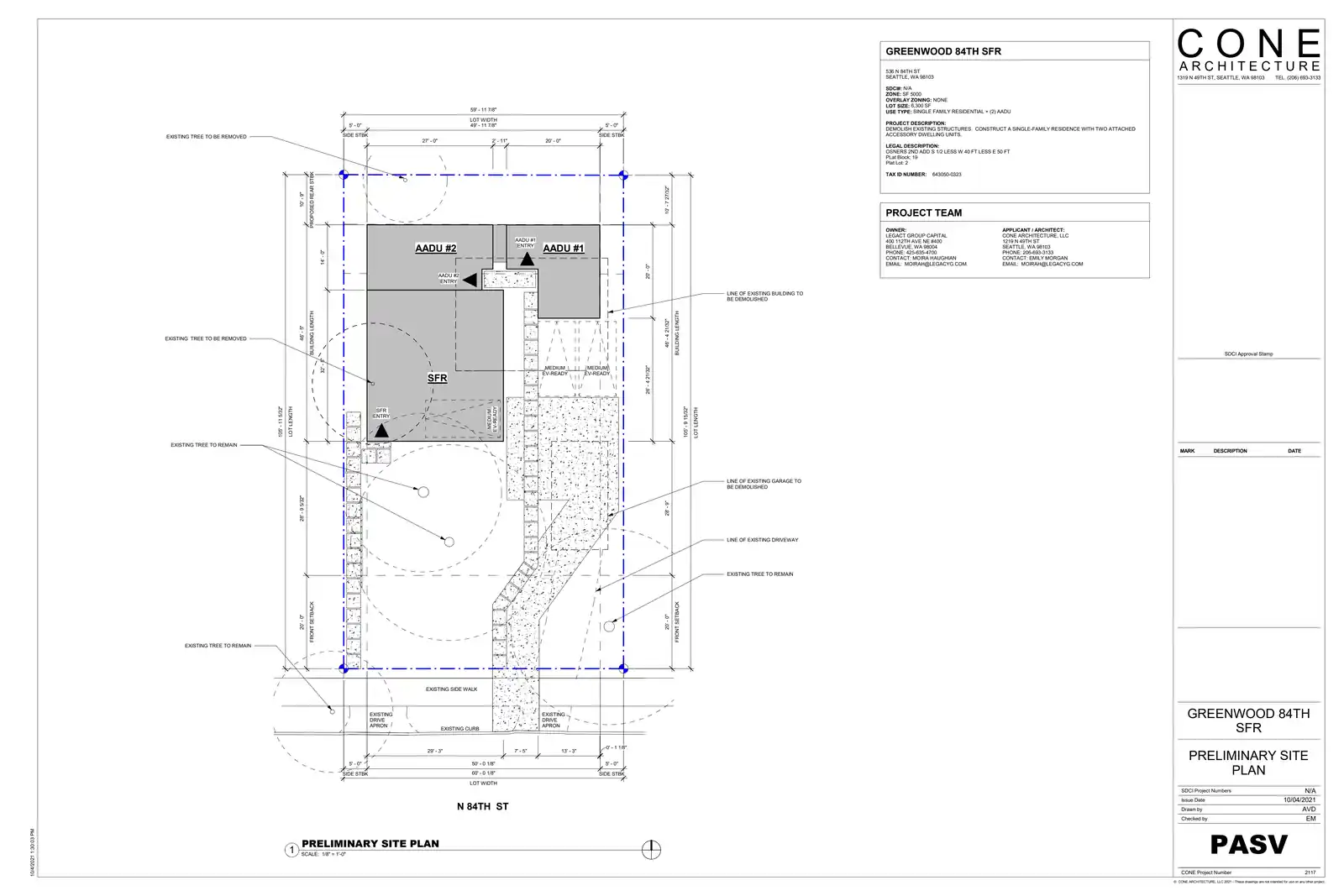 Site plan for 539 N 84th St