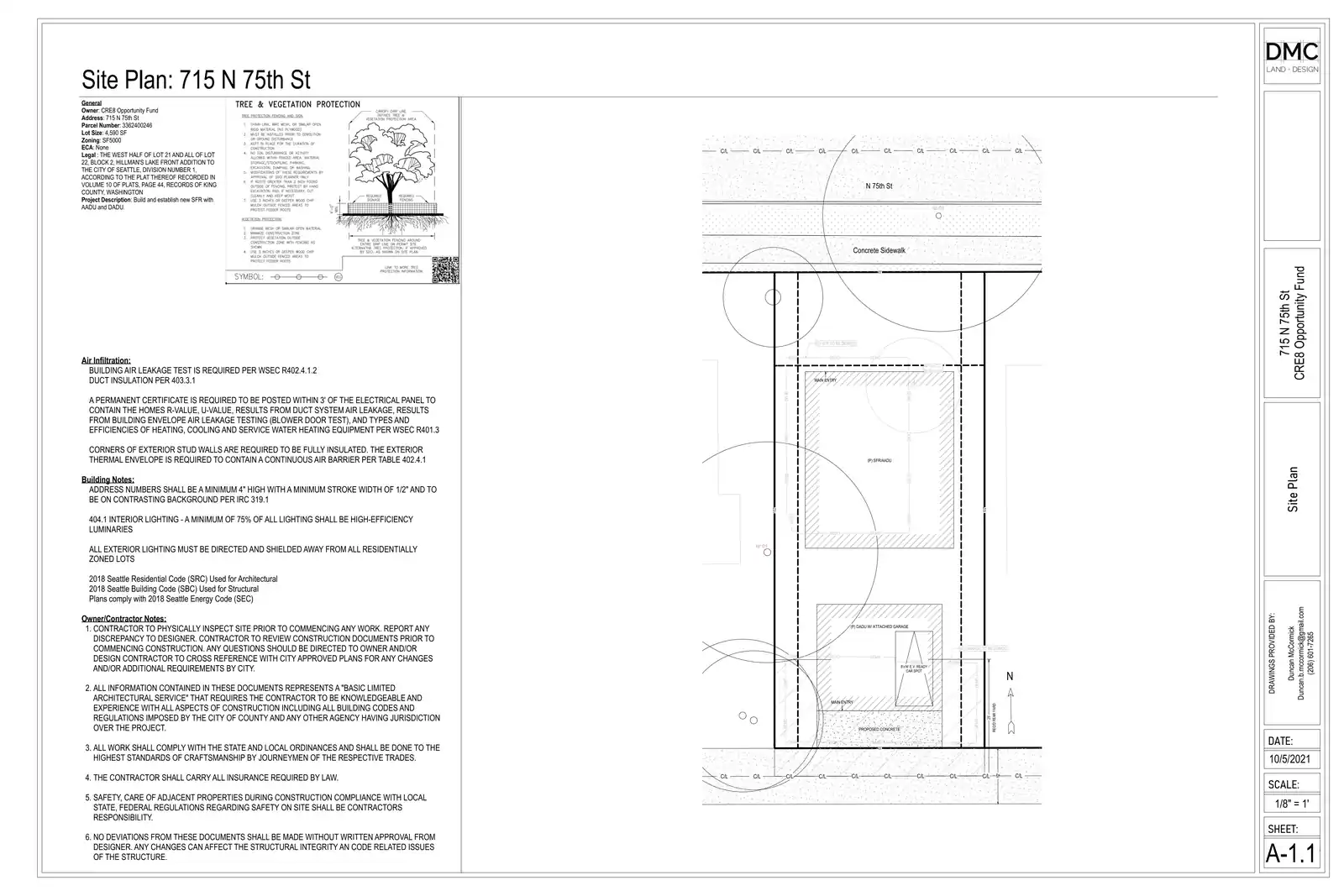 Site plan for 715 N 75th St