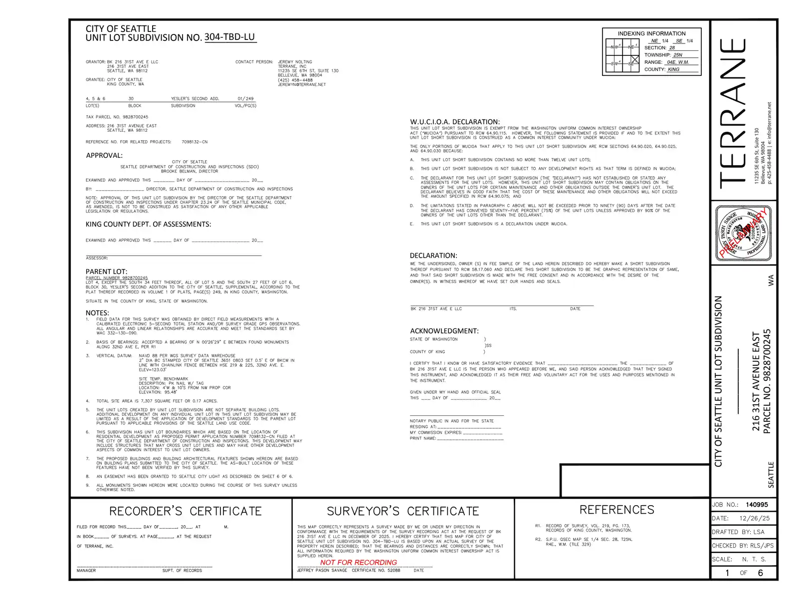 Site plan for 216 31st Ave E